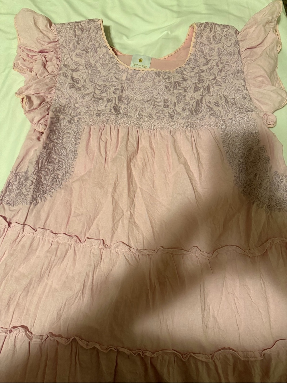 Women’s Pink Embroidered Mini Dress
